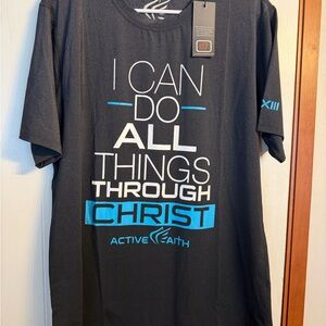 Active Faith Black and Blue Men's Short Sleeve Tee